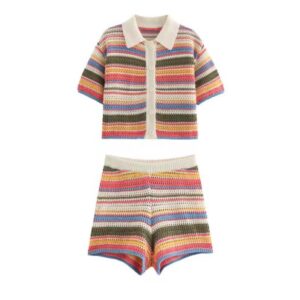 Conjunto de suéter corto