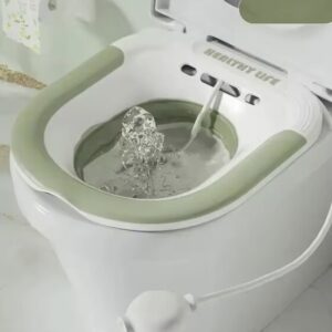 Bañera Portátil Plegable Ergonómica para Baño de Asiento, para Mujeres Embarazadas y Pacientes con Hemorroides