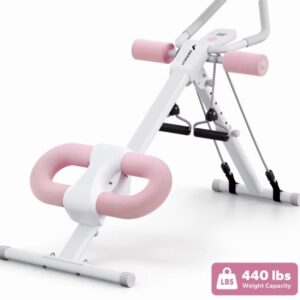 Máquina de Abdominales MERACH, Entrenador Ajustable Plegable con Protección para las Rodillas, Máquina de Ejercicios Abdominales, Sistema de Entrenamiento de Abdominales para el Core