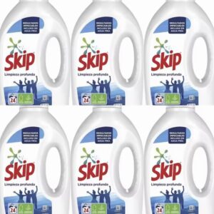 6bote*24lavados Skip Limpieza profunda Detergente líquido 24 lavados
