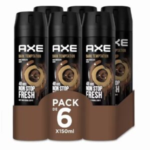 Pack 6x150ml – AXE Desodorante Hombre DARK TEMTATION Spray 48h